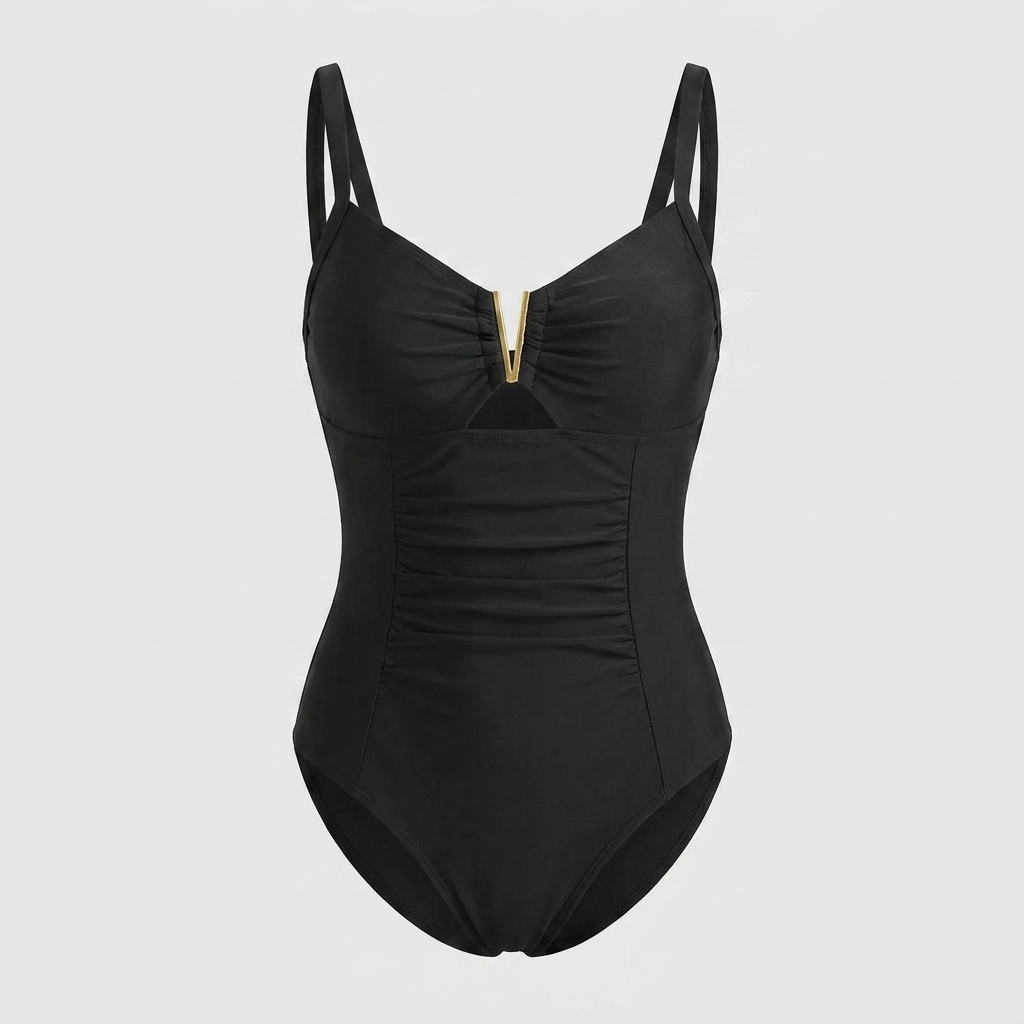 Stijlvolle badkleding met gouden accenten