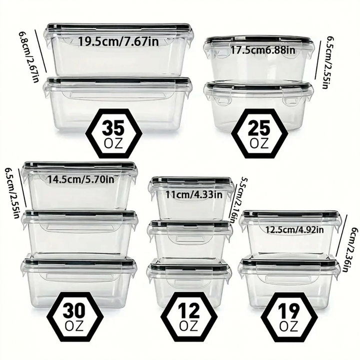 Voedselcontainer Set 12-dlg