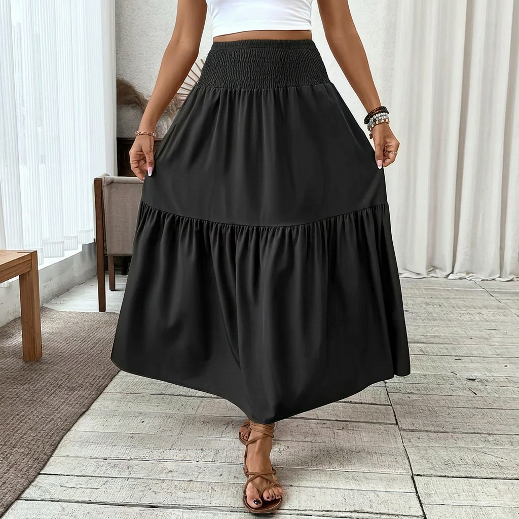 Elegante A-lijn Rok met Smocktail