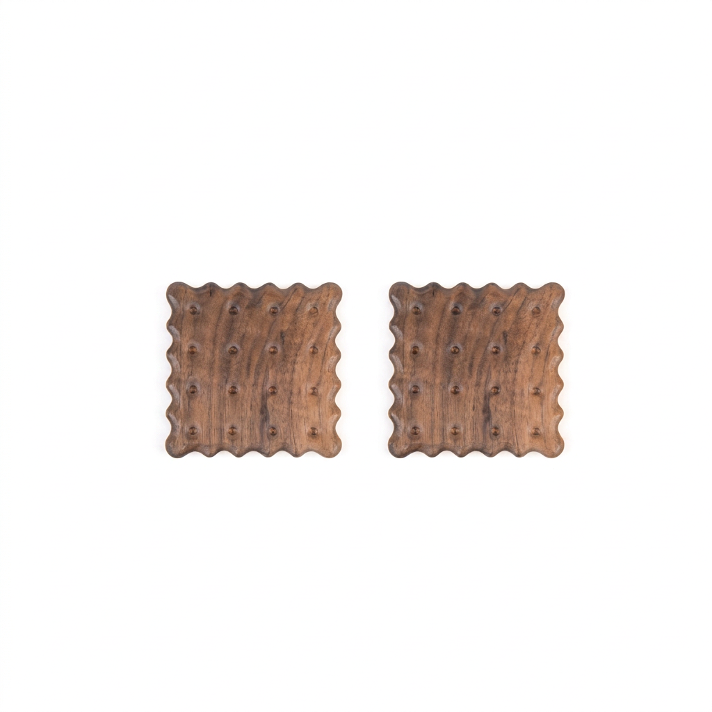 2‑delige Houten Onderzetters