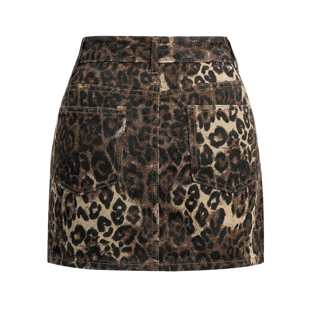 Trendy Hoge Taille Rok Dames met Luipaard Print