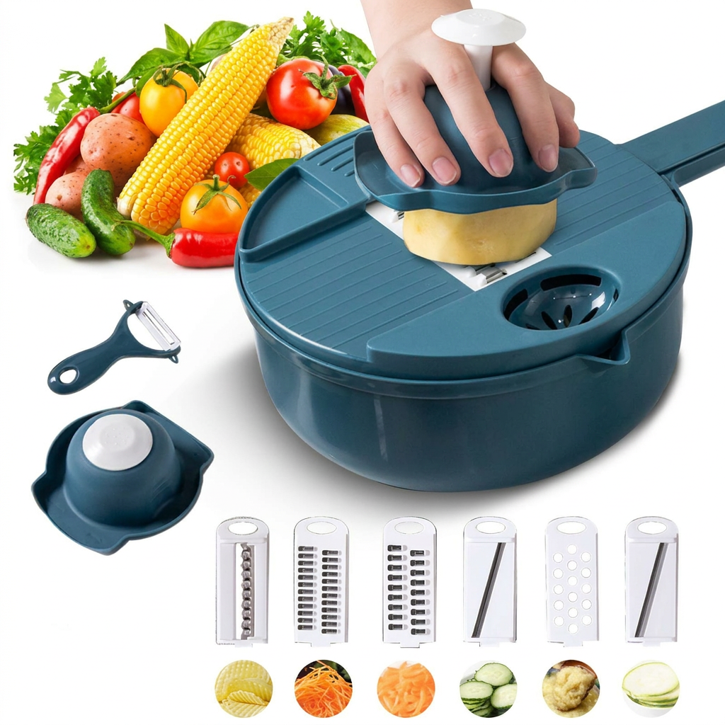 12-in-1 multifunctionele keukensnijset