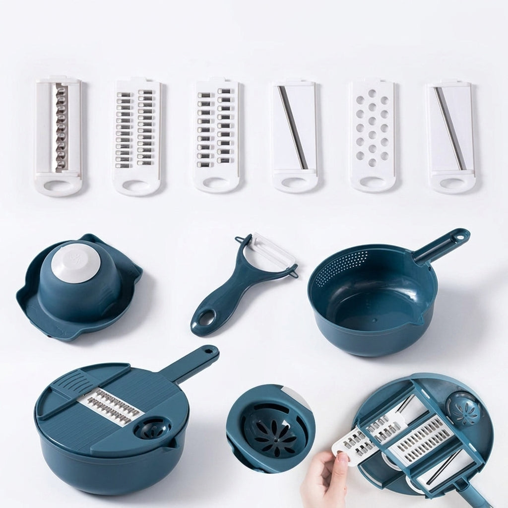 12-in-1 multifunctionele keukensnijset