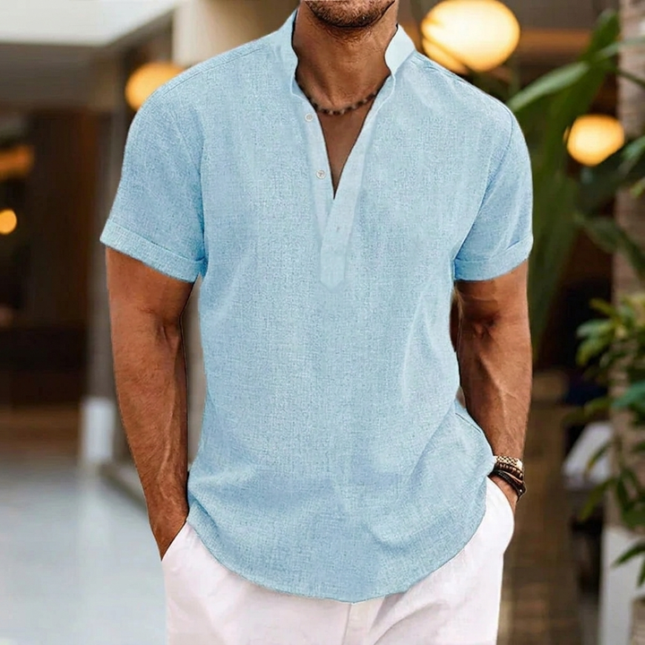 Klassiek Heren Shirt met V‑Hals