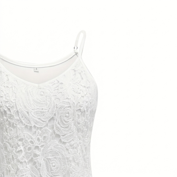 Dames Tanktop van Kant met V-Hals