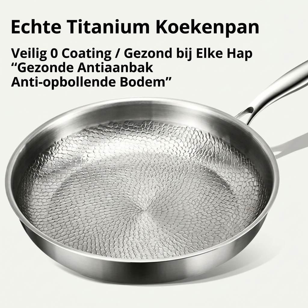 Onbedekte Titanium Biefstukpan Met Antiaanbaklaag