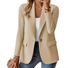 Dames Blazer met Reverskraag, Knoopsluiting en Lange Mouwen