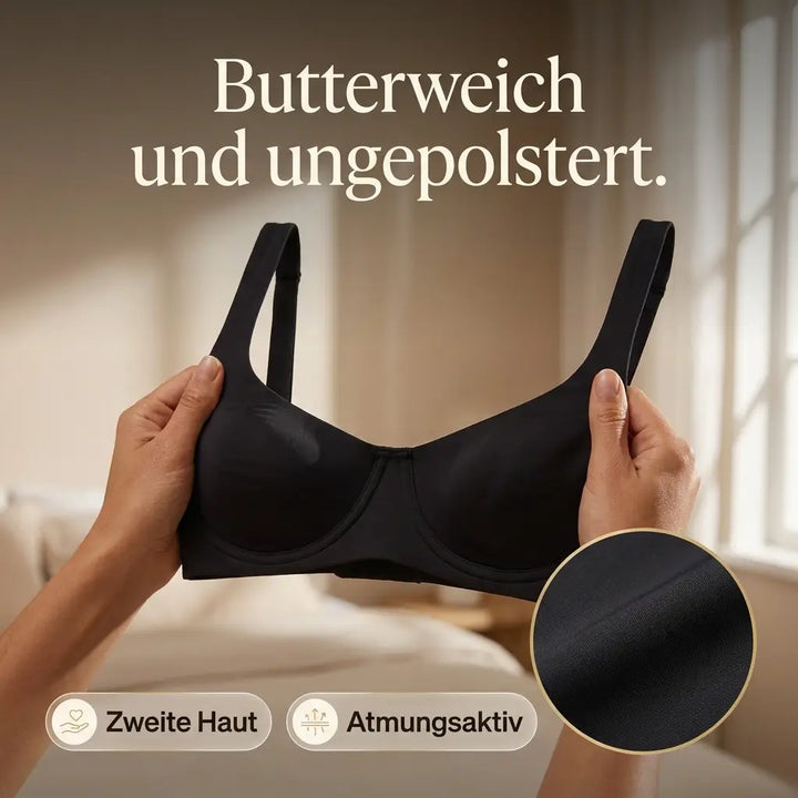 Naadloze balconette-bh met dubbellaagse cups, tilt op en vormt zonder voering