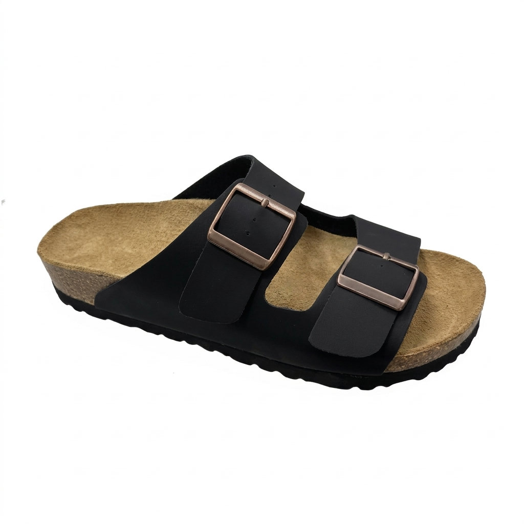 Vintage Platte Kurken Sandalen Dames Heren