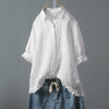 Dames Blouse Casual met Ruches Knoopsluiting