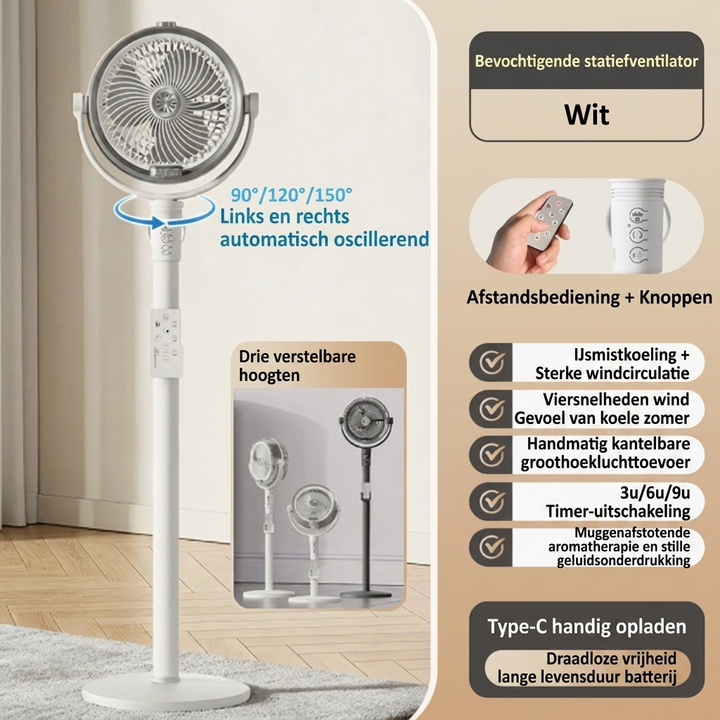 Stille Ventilator met Afstandsbediening 3D Oscillatie