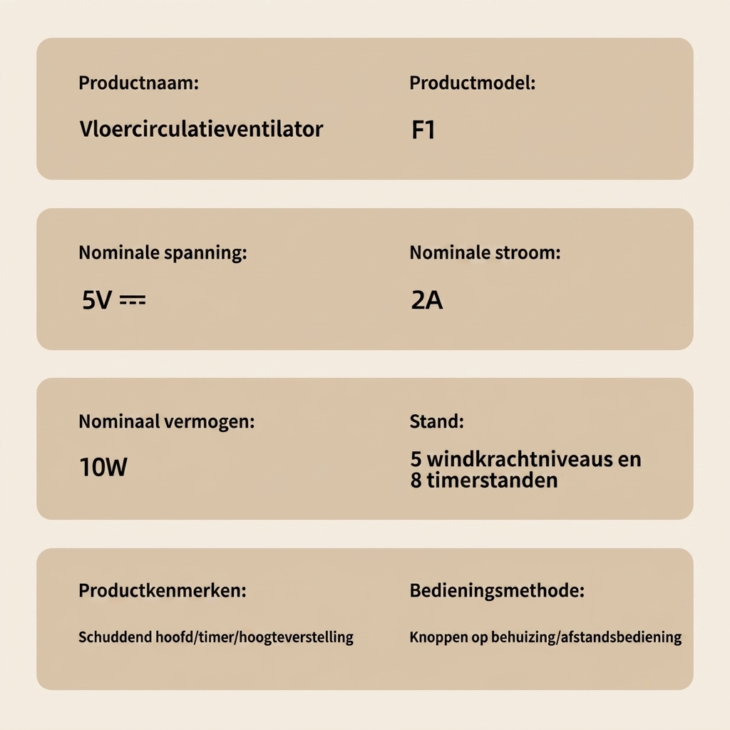 Stille Ventilator met Afstandsbediening 3D Oscillatie