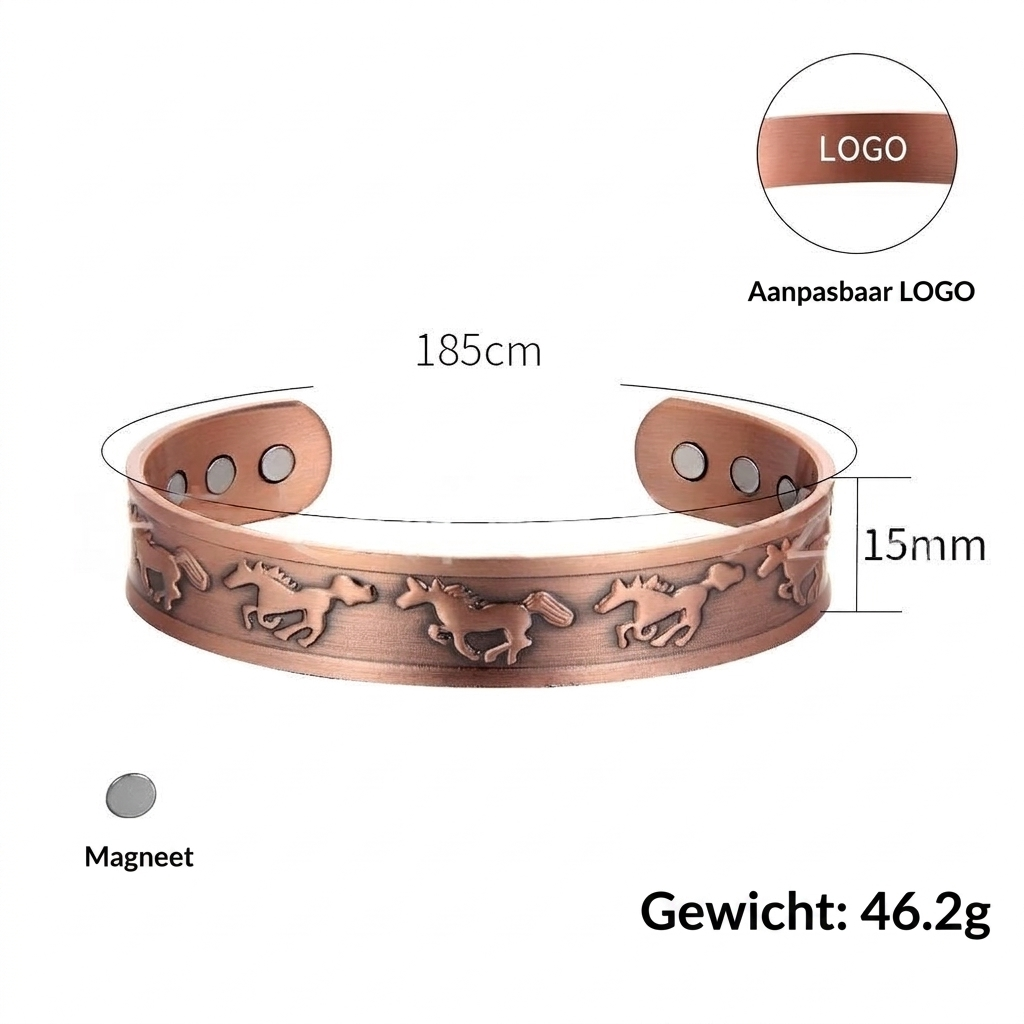 Kleine Paard Magnetische Armband en Ring