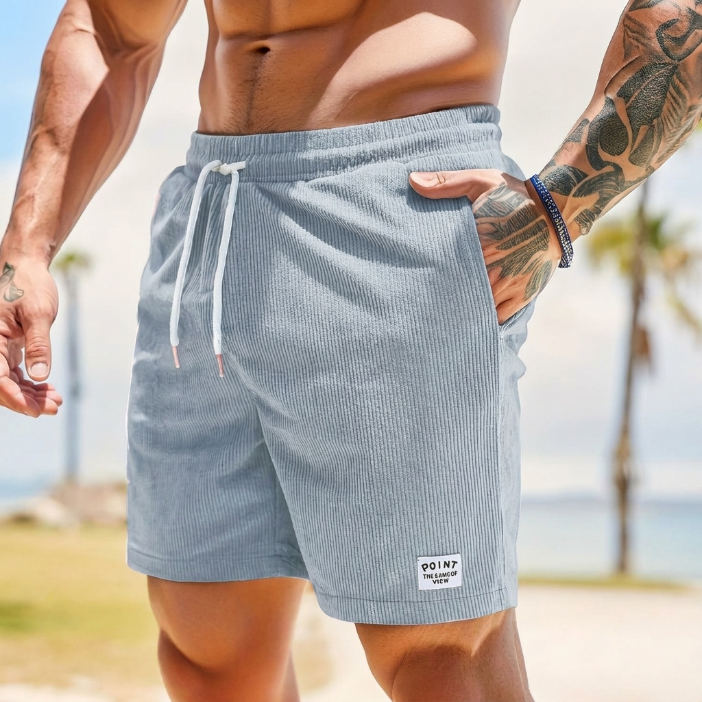 Hardloopshorts van corduroy in vintage stijl voor heren