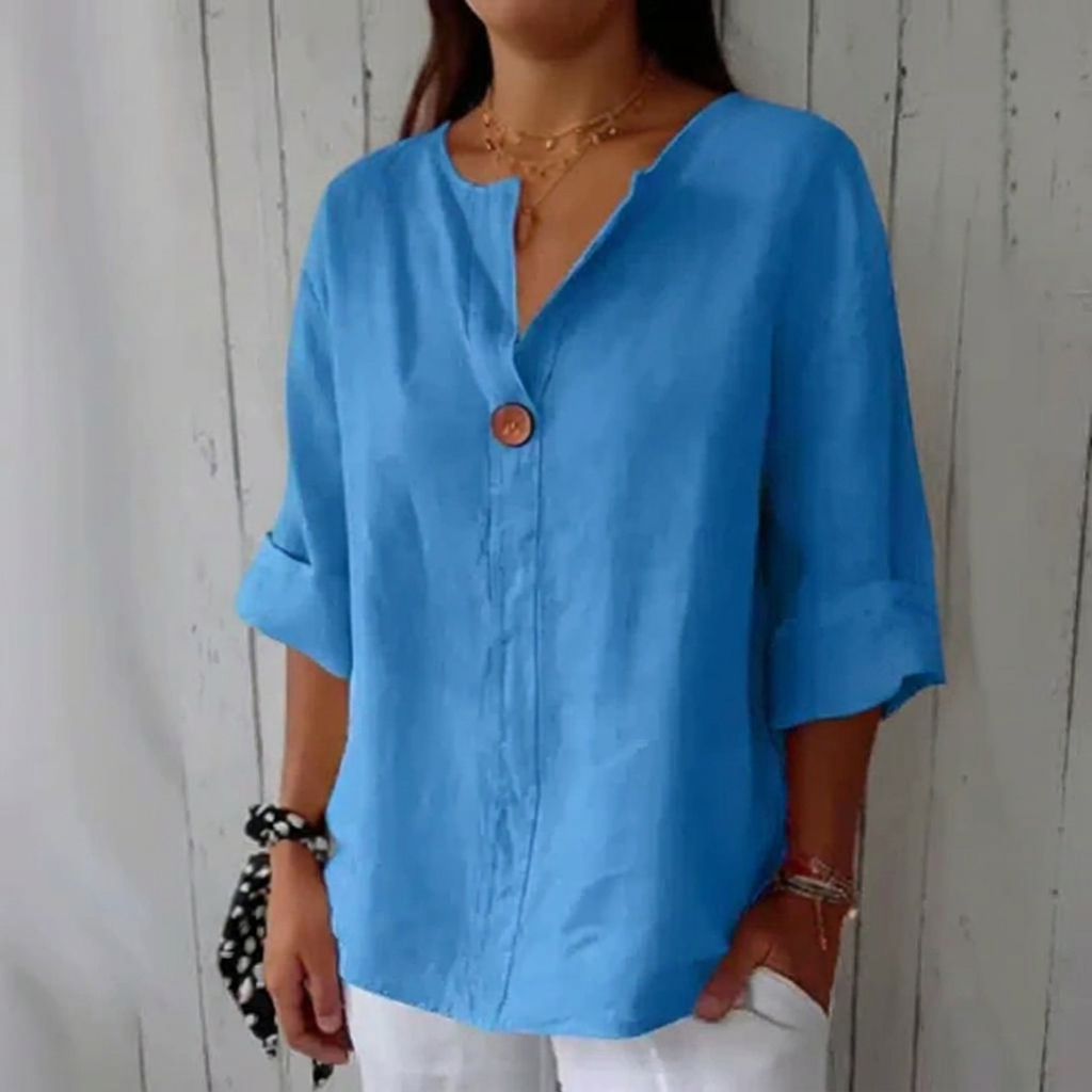 Damesblouse met V-hals