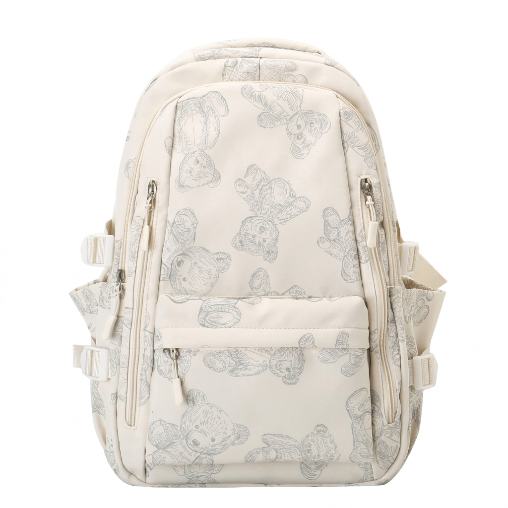 Casual Canvas Rugzak met Ritssluiting