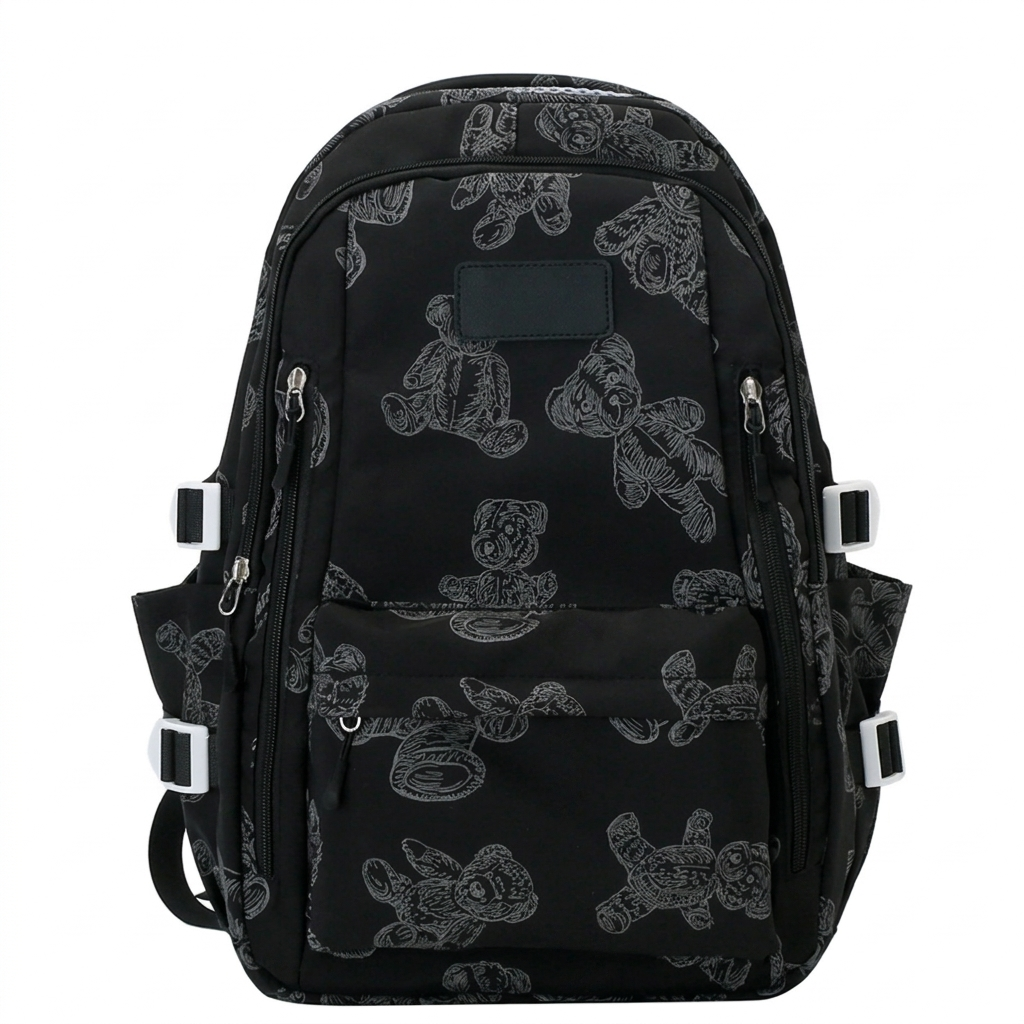 Casual Canvas Rugzak met Ritssluiting