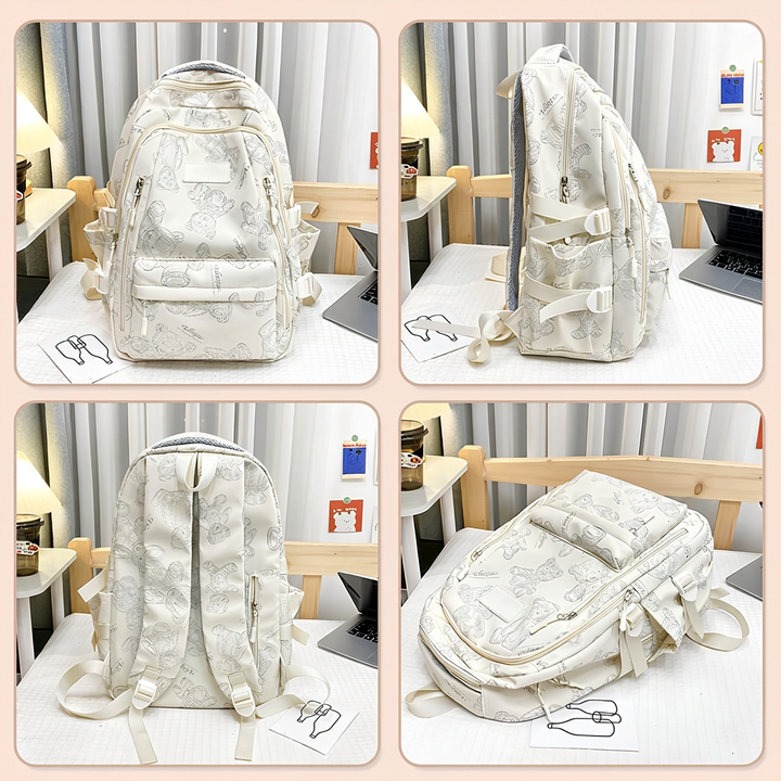 Casual Canvas Rugzak met Ritssluiting