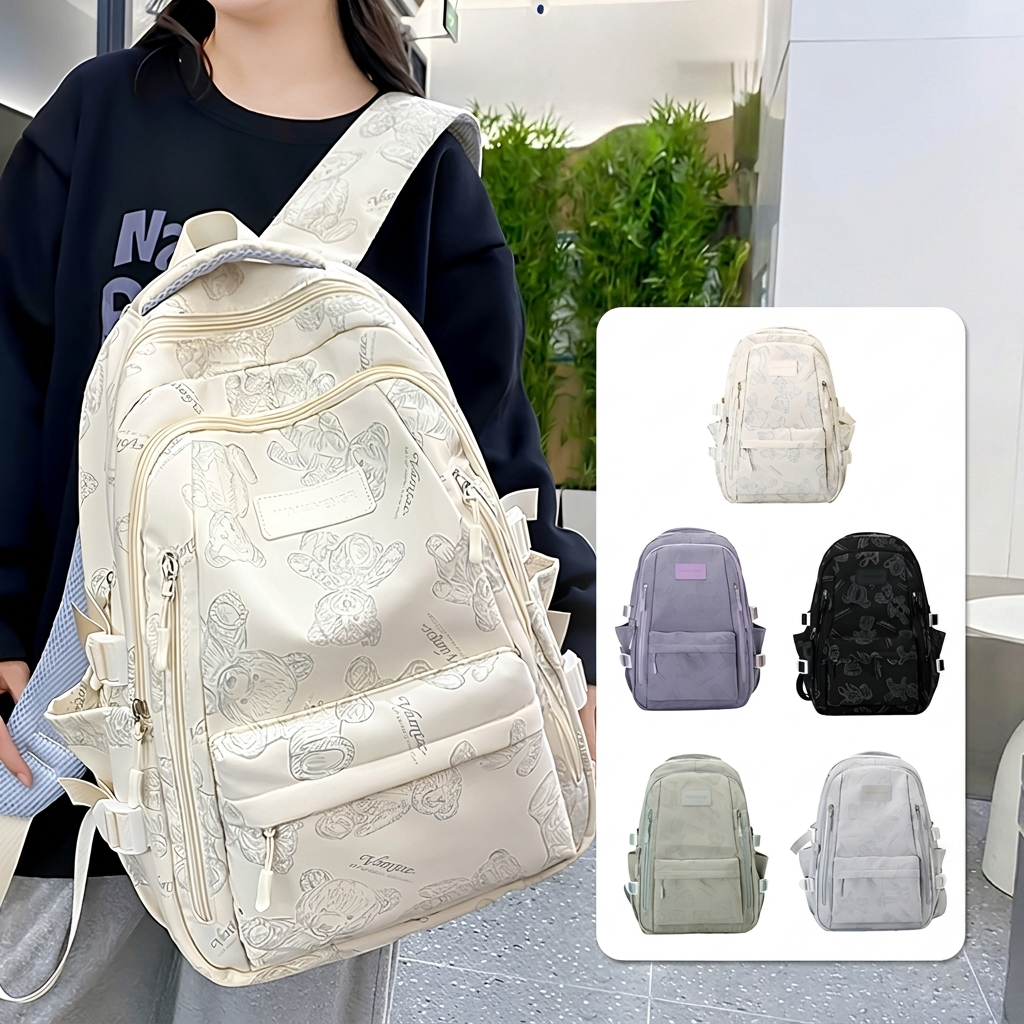 Casual Canvas Rugzak met Ritssluiting