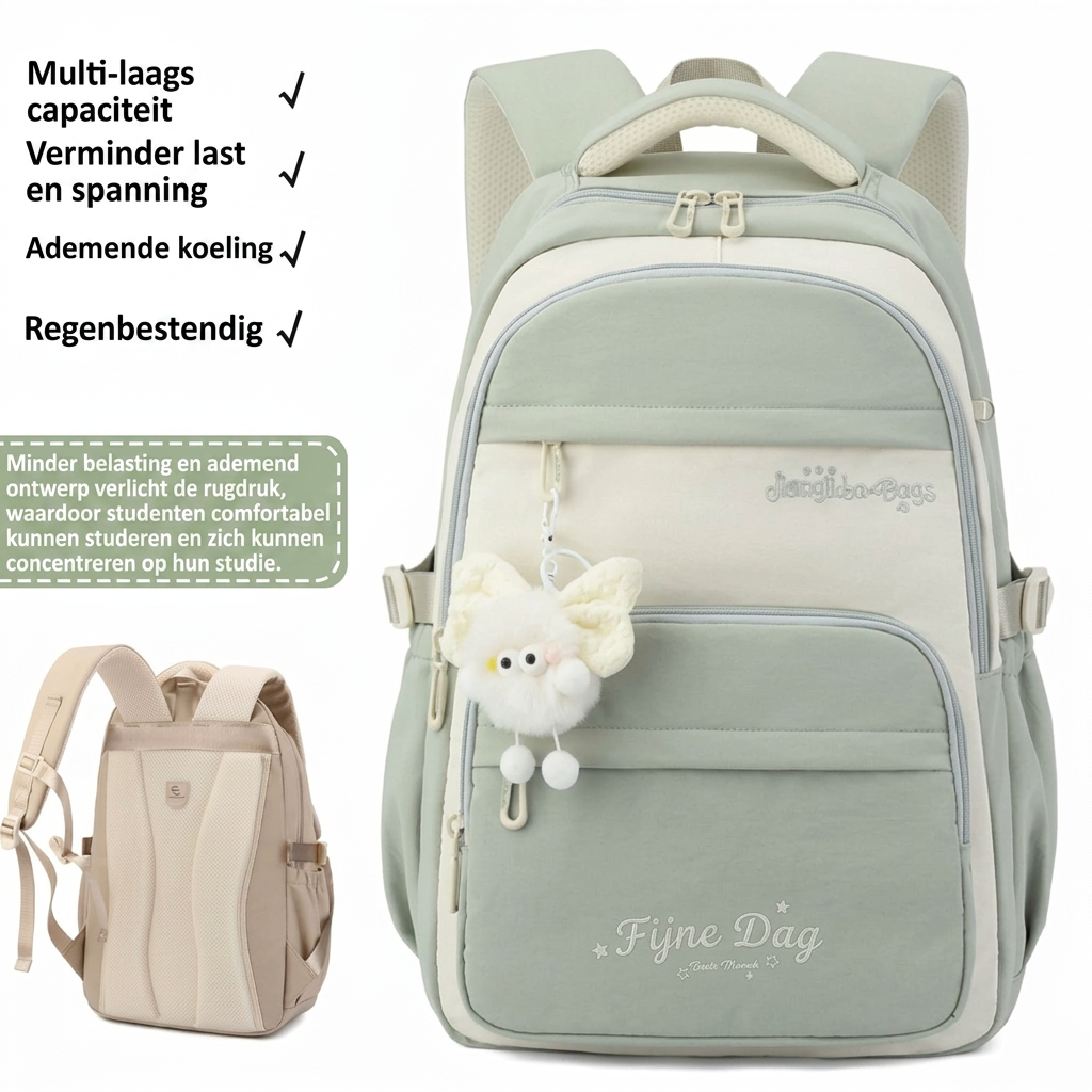Driedelige Schoolrugzak met Cartoonprint