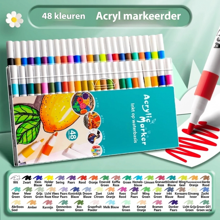 Ware Kleur Acryl Markeerstift Kleur Schilderen