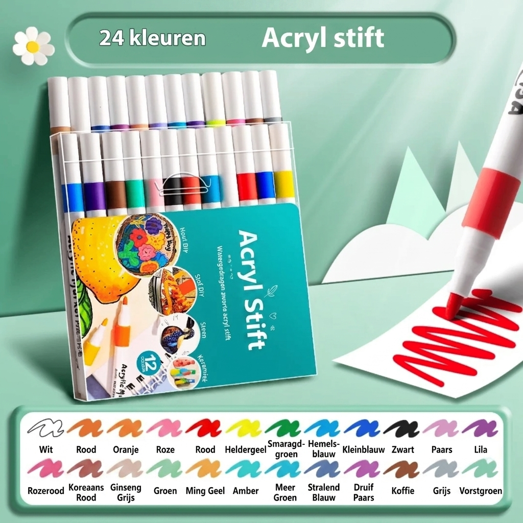 Ware Kleur Acryl Markeerstift Kleur Schilderen