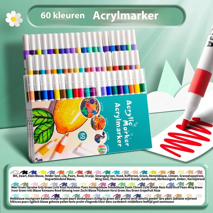 Ware Kleur Acryl Markeerstift Kleur Schilderen