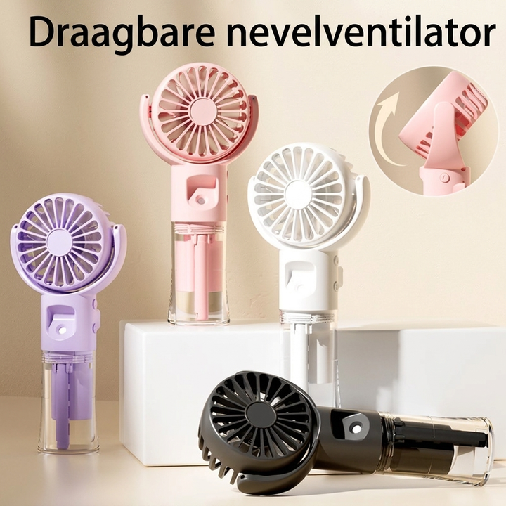Draagbare Handventilator met Vernevelingsfunctie