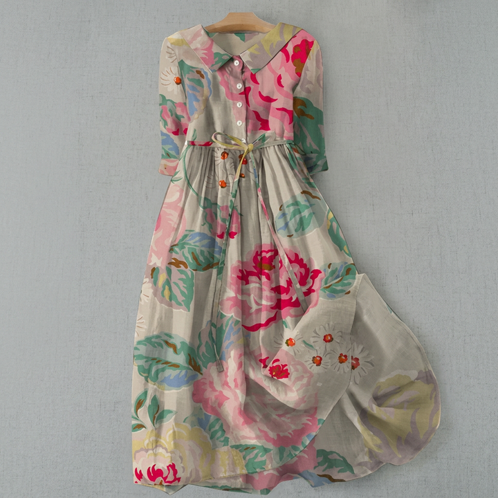 Maxi-jurk met bloemenprint in bohemian stijl