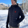 Verwarmde unisex jas met 9 warmtezones en afneembare capuchon
