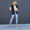 Blazer met Revers en Knoopsluiting