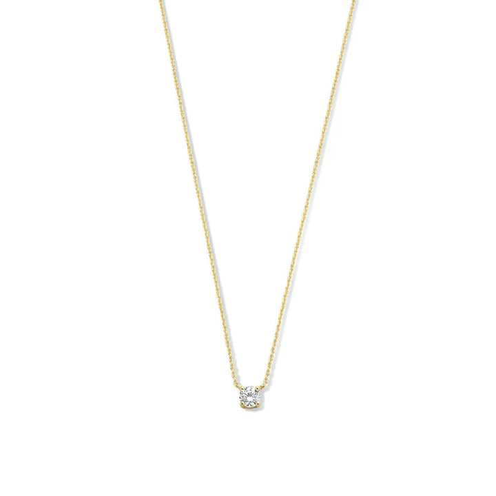Elegante gouden hanger met moissaniet