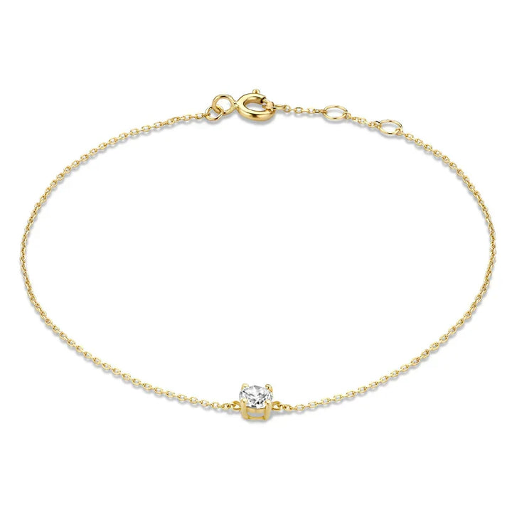 Elegante witgouden armband met verfijnde details
