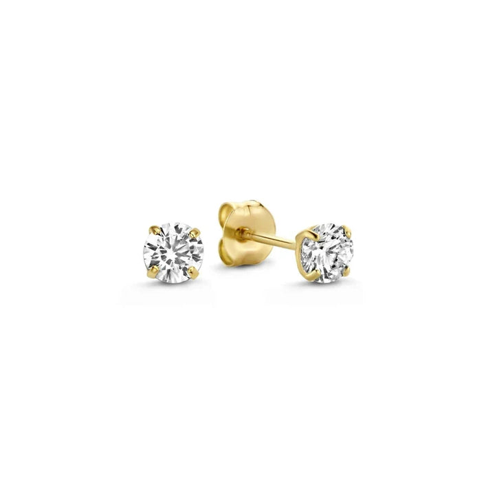Elegante oorbellen van wit goud met maansteen