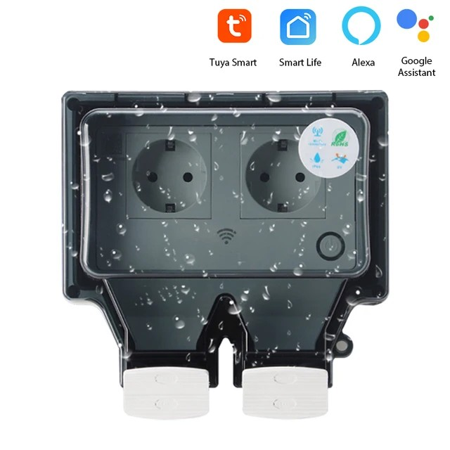 Smart wifi-buitenstopcontact met IP66-waterdichtheid - Voltura