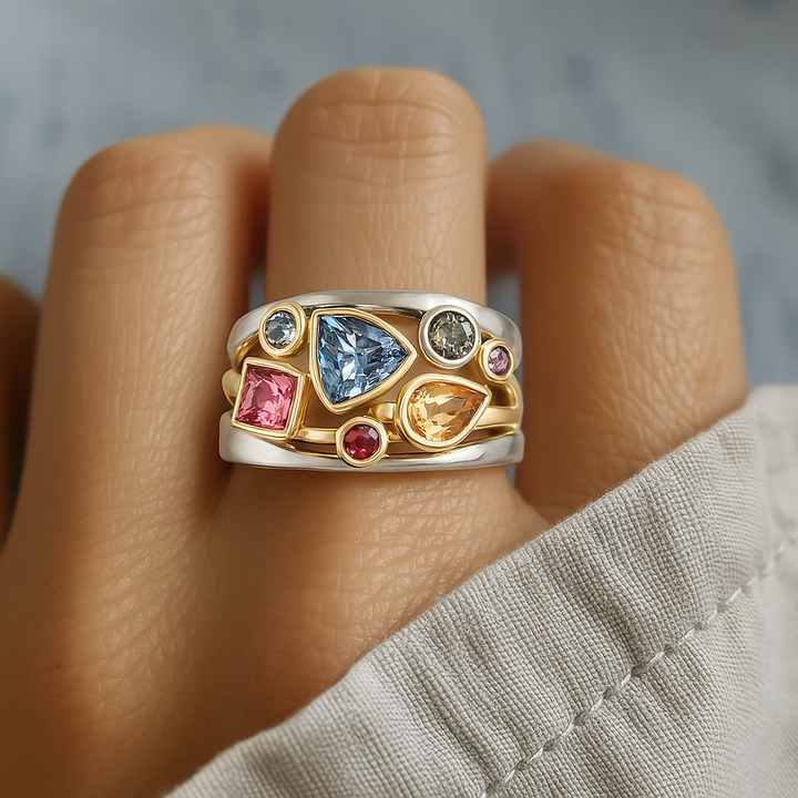 Elegante zirkonia ring met vintage uitstraling