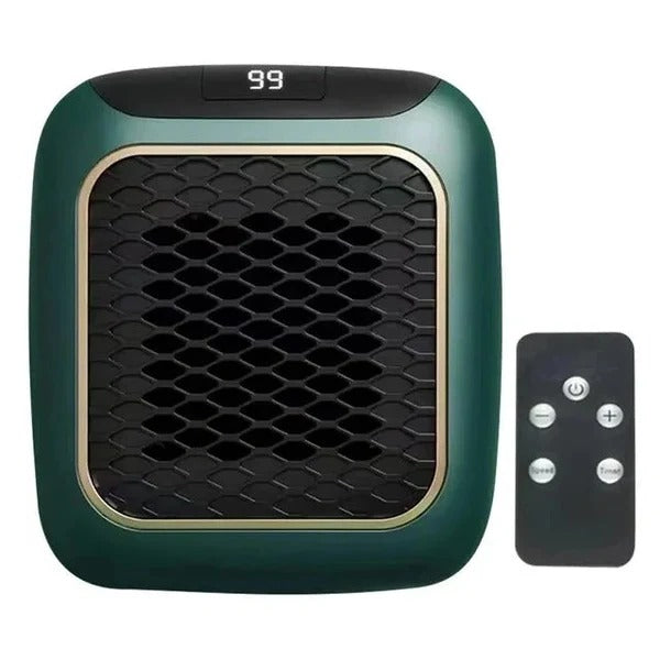 Mini wandkachel 800 W voor het stopcontact, stil en compact