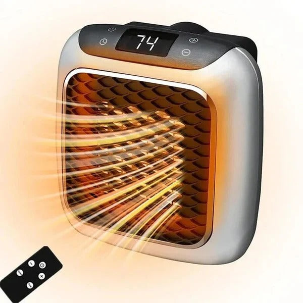 Mini wandkachel 800 W voor het stopcontact, stil en compact