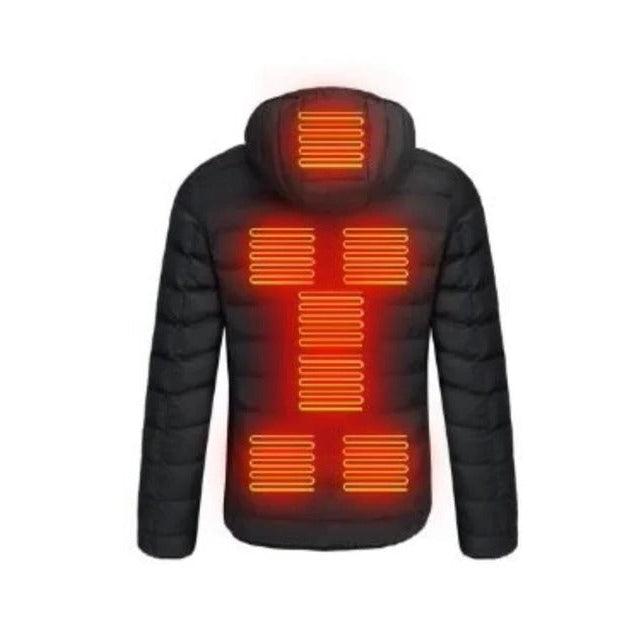 Lichte verwarmde unisex jas met meerdere warmtezones