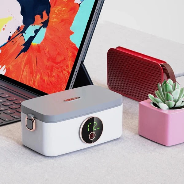 Draadloze verwarmde lunchbox met 16.000 mAh accu en vijf standen