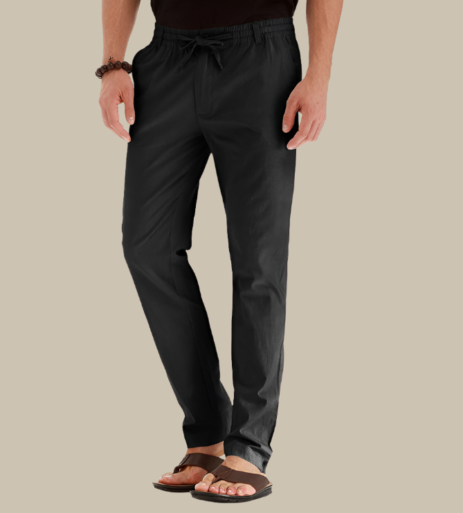 Heren Casual Loszittende Zomerbroek met Elastische Taille
