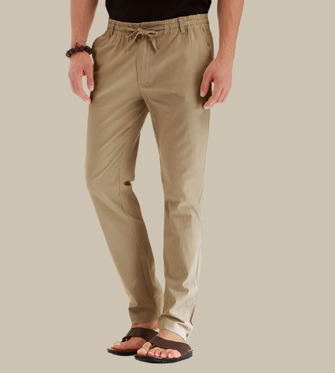 Heren Casual Loszittende Zomerbroek met Elastische Taille