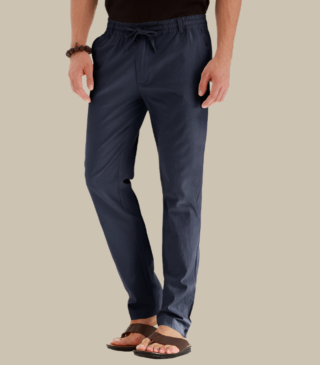 Heren Casual Loszittende Zomerbroek met Elastische Taille