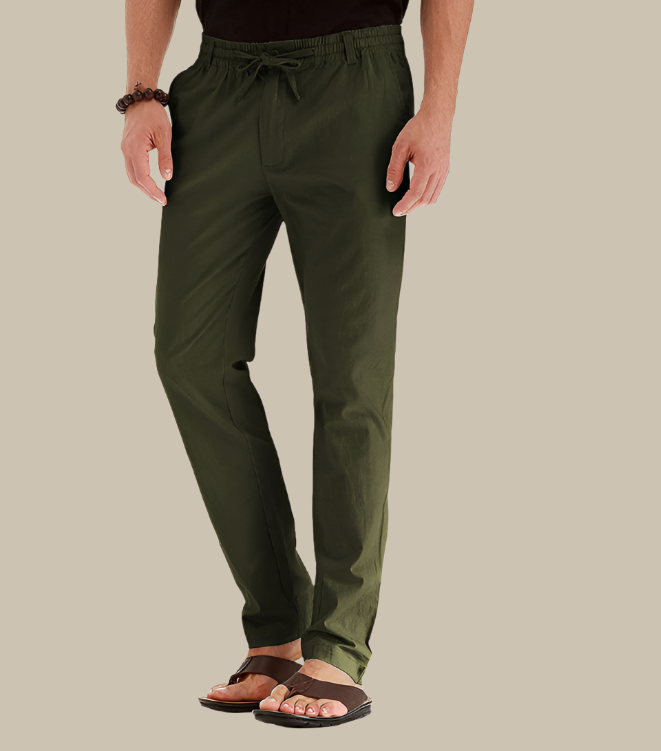 Heren Casual Loszittende Zomerbroek met Elastische Taille