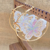 Vintage Witte Vlinder Hoepel Oorbellen