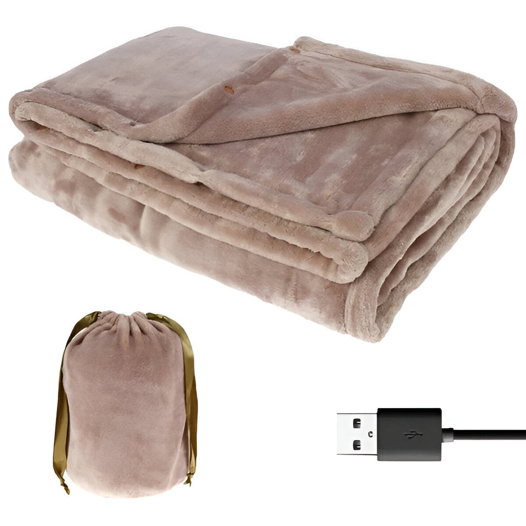 Draadloze USB-warmteplaid van flanel voor twee personen