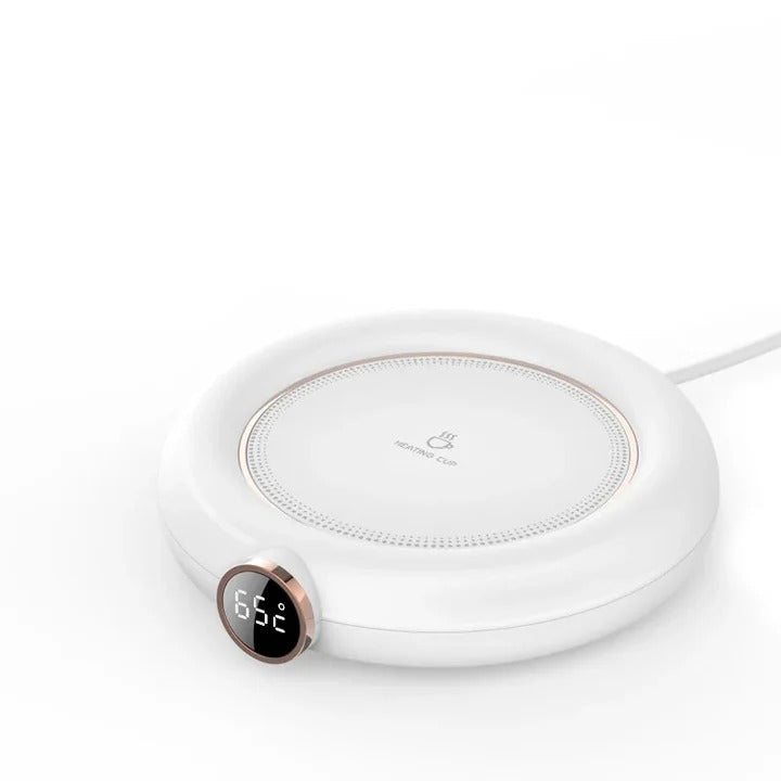 Slimme bekerwarmer met digitaal display en drie temperaturen