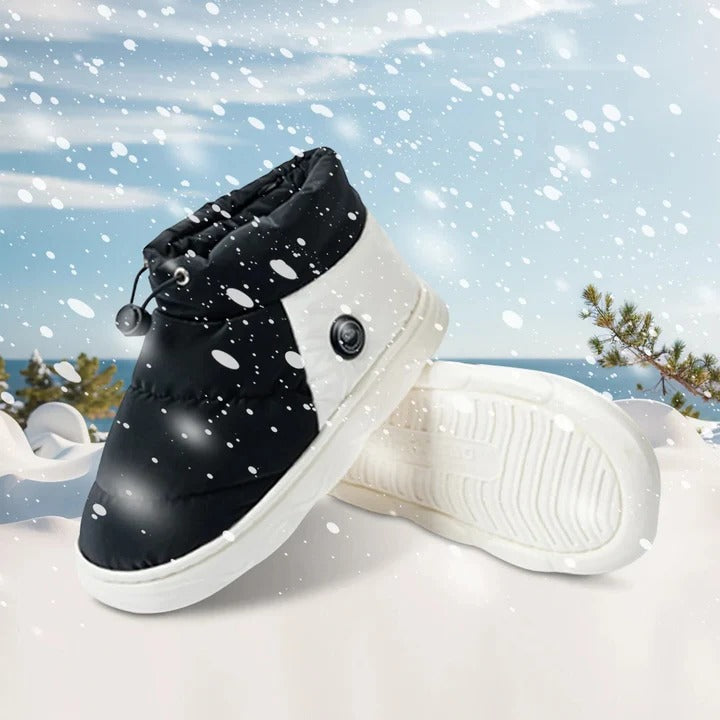 Verwarmde pantoffels met antislipzool en 3 warmtestanden