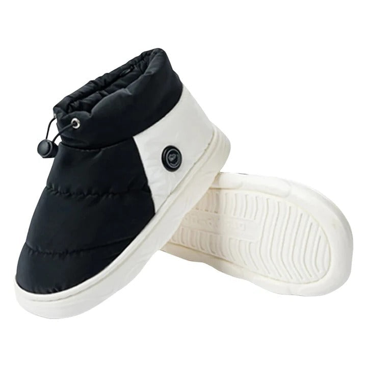 Verwarmde pantoffels met antislipzool en 3 warmtestanden