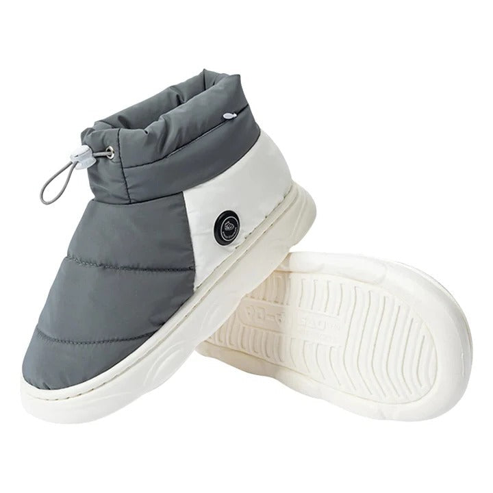 Verwarmde pantoffels met antislipzool en 3 warmtestanden